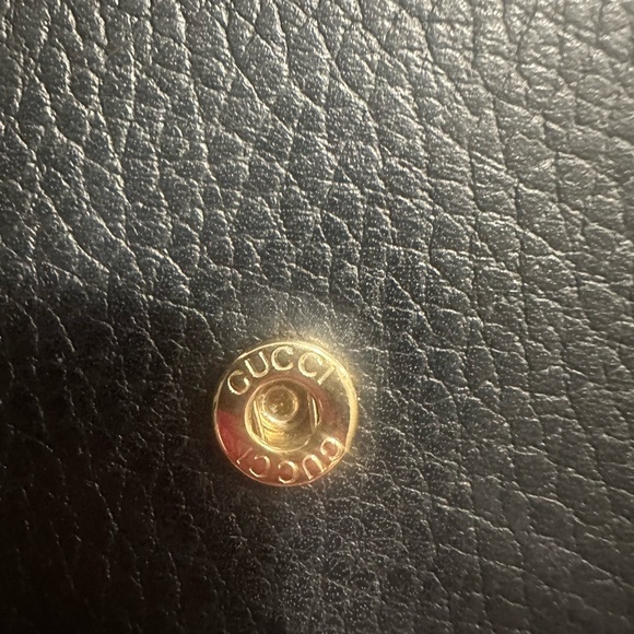 Gucci interlocking G wallet on chain in black grain leather - Picture 12 of 16